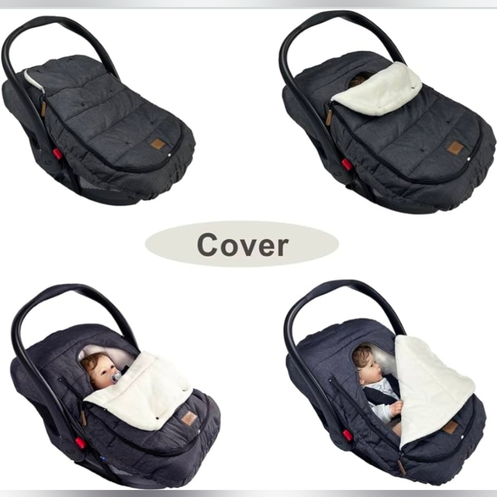funlife 4 in 1 Premium Waterproof Universal Anti-Wind Infant Car Seat Cover - Picture 4 of 11